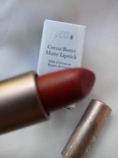 100% Pure cocoa butter matte lipstick in "blood orange"